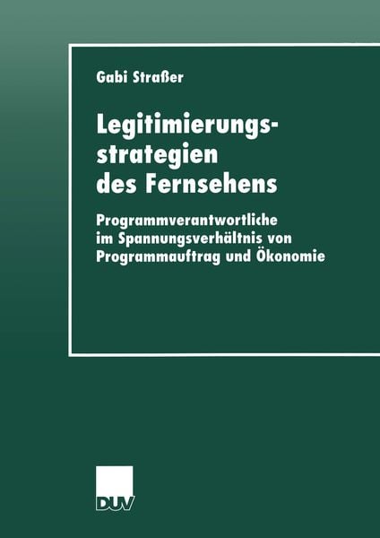 Produktbild: Legitimierungsstrategien des Fernsehens