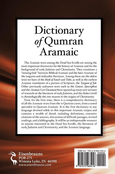 Produktbild: Dictionary of Qumran Aramaic
