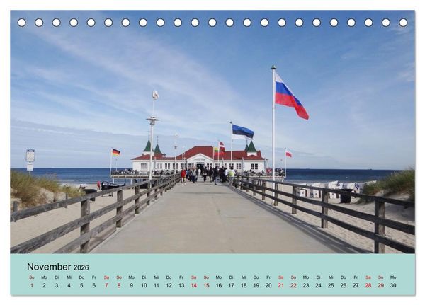 Produktbild: Ostsee von Heringsdorf bis Hiddensee (Tischkalender 2026 DIN A5 quer), CALVENDO Monatskalender