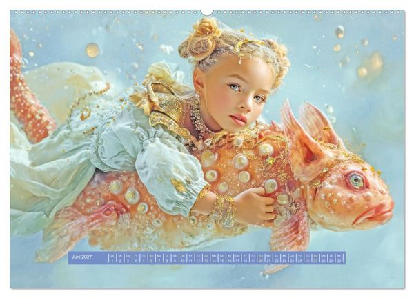 Produktbild: Als ich von einer Wasserkreatur tr&auml;umte - Fantasiewerke (hochwertiger Premium Wandkalender 2027 DIN A2 quer), Kunstdruck in Hochglanz