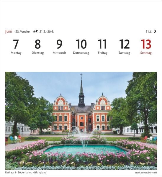 Produktbild: Schweden Sehnsuchtskalender 2027 - Wochenkalender mit 53 Postkarten