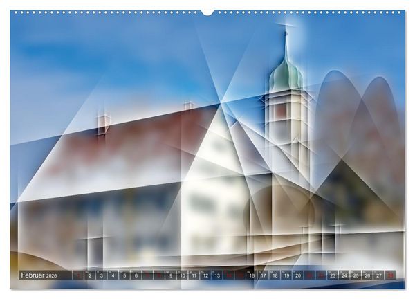 Produktbild: Digital - Kubistisch - Piktorial (hochwertiger Premium Wandkalender 2026 DIN A2 quer), Kunstdruck in Hochglanz