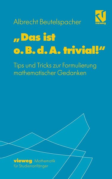 Produktbild: "Das ist o. B. d. A. trivial!"