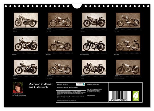 Produktbild: Motorrad Oldtimer aus &Ouml;sterreich (Wandkalender 2026 DIN A4 quer), CALVENDO Monatskalender