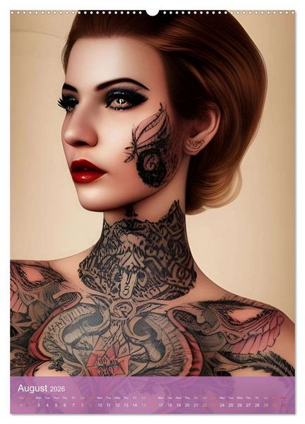 Produktbild: Inked Visions (High Quality Premium Wall Calendar 2026 DIN A2 portrait),CALVENDO 12 Month Wall Calendar