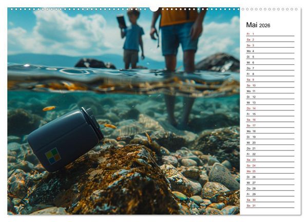 Produktbild: Der Geocaching Found it Kalender (hochwertiger Premium Wandkalender 2026 DIN A2 quer), Kunstdruck in Hochglanz