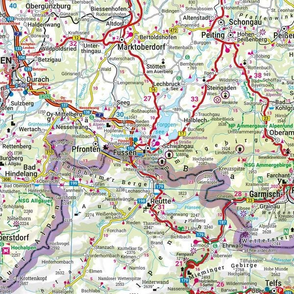 Produktbild: Freytag & berndt Stra&szlig;enkarte Alpenl&auml;nder, &Ouml;sterreich - Deutschland - Schweiz - Frankreich - Italien - Slowenien 1:500.000