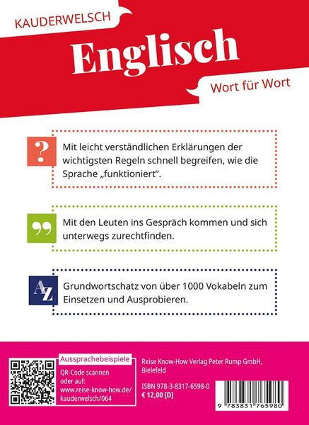 Produktbild: Reise Know-How Sprachf&uuml;hrer Englisch - Wort f&uuml;r Wort