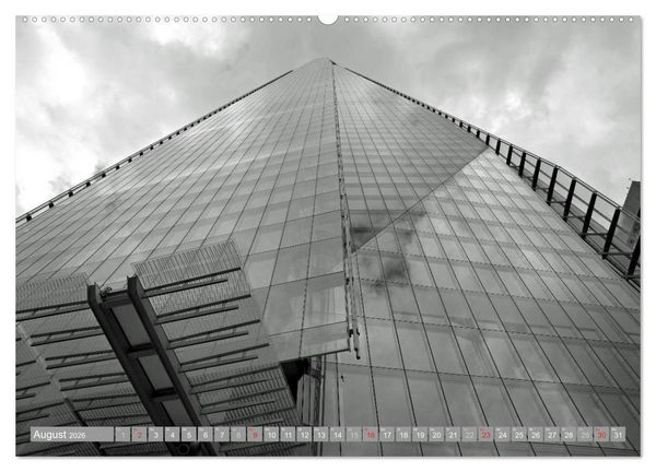 Produktbild: London in Schwarz-Wei&szlig; (hochwertiger Premium Wandkalender 2026 DIN A2 quer), Kunstdruck in Hochglanz
