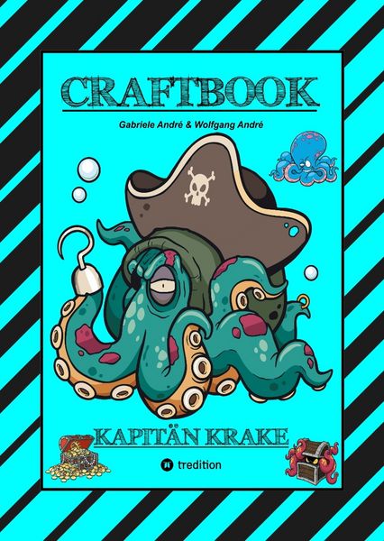 Produktbild: CRAFTBOOK - 120 SEITEN TOLLE AUSMALMOTIVE - KRAKEN - HAIE - INSELN - PIRATEN - WISSENSWERTES - TUTORIAL - KNIFFLIGE R&Auml;TSEL & AUFGABEN - SCHATZ