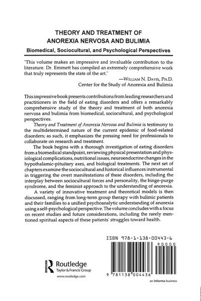 Produktbild: Theory and Treatment of Anorexia Nervosa and Bulimia