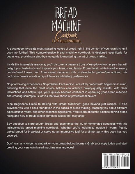 Produktbild: Bread Machine Cookbook For Beginners