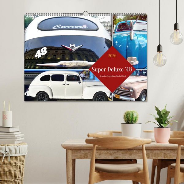 Produktbild: Super Deluxe '48 - Amerikas legend&auml;rer Buckel-Ford (Wandkalender 2026 DIN A2 quer), CALVENDO Monatskalender