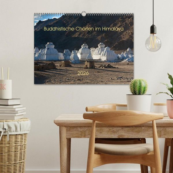 Produktbild: Buddhistische Ch&ouml;rten im Himalaya (Wandkalender 2026 DIN A3 quer), CALVENDO Monatskalender