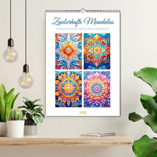 Produktbild: Zauberhafte Mandalas (Wandkalender 2026 DIN A2 hoch), CALVENDO Monatskalender