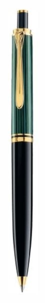 Pelikan Kugelschreiber Souverän® K400, 24-Karat vergoldete Zierelemente, Druckmechanik, Schwarz-Grün