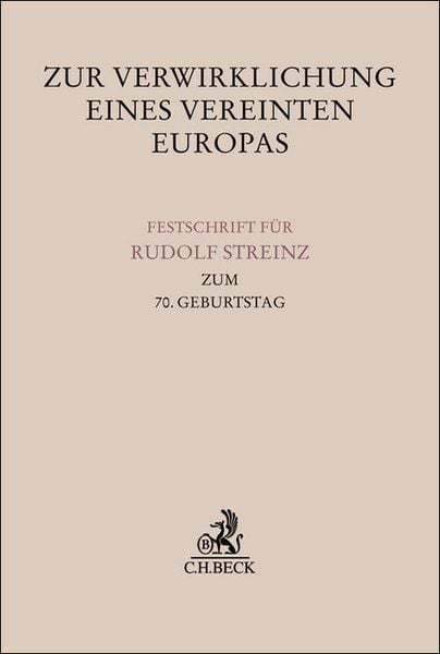 Produktbild: Zur Verwirklichung eines Vereinten Europas