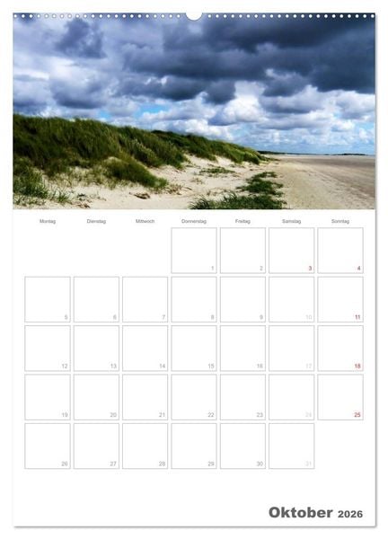Produktbild: D&auml;nemarks Westk&uuml;ste (Wandkalender 2026 DIN A2 hoch), CALVENDO Monatskalender