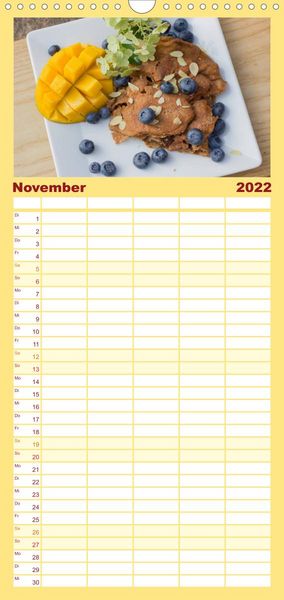 Produktbild: Familienplaner S&uuml;&szlig;es aus der Vollwert-Backstube (Wandkalender 2022 , 21 cm x 45 cm, hoch)
