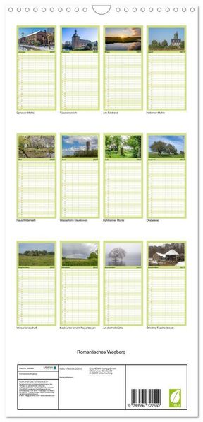 Produktbild: Familienplaner 2027 - Romantisches Wegberg mit 5 Spalten (Wandkalender, 21 x 45 cm) CALVENDO