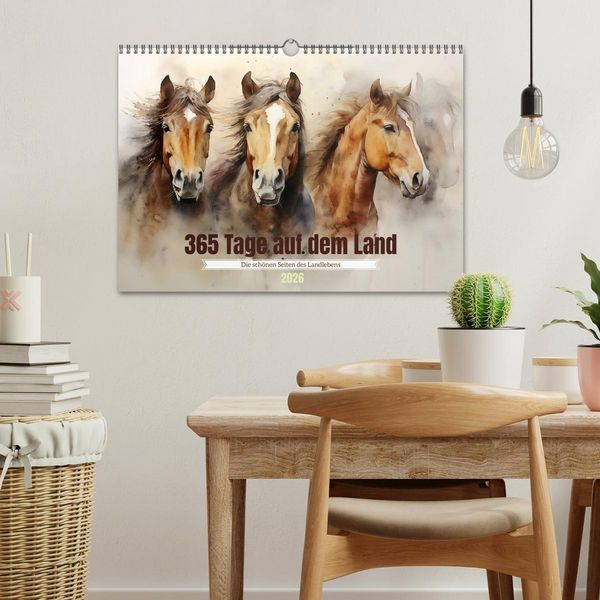 Produktbild: 365 Tage auf dem Land (Wandkalender 2026 DIN A3 quer), CALVENDO Monatskalender