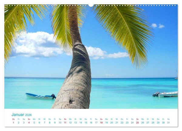 Produktbild: Unter Palmen 2026. Impressionen von den sch&ouml;nsten Str&auml;nden der Welt (hochwertiger Premium Wandkalender 2026 DIN A2 quer), Kunstdruck in Hochglanz