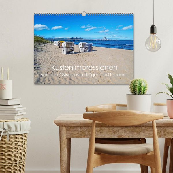 Produktbild: K&uuml;stenimpressionen von den Ostseeinseln R&uuml;gen und Usedom (Wandkalender 2026 DIN A3 quer), CALVENDO Monatskalender