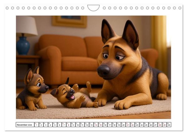 Produktbild: Sch&auml;ferhund im fr&ouml;hlichen Dienst (Wandkalender 2026 DIN A4 quer), CALVENDO Monatskalender