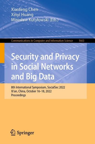 Produktbild: Security and Privacy in Social Networks and Big Data