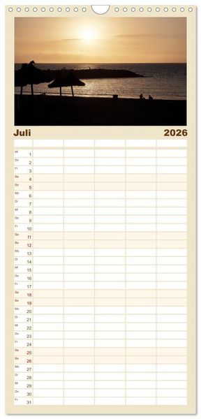 Produktbild: Familienplaner 2026 - Teneriffa - Inmitten des Atlantischen Archipels mit 5 Spalten (Wandkalender, 21 x 45 cm) CALVENDO