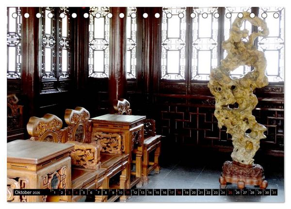 Produktbild: Im chinesischen Garten (Tischkalender 2026 DIN A5 quer), CALVENDO Monatskalender