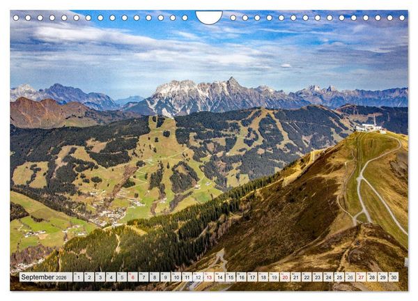 Produktbild: Gr&uuml;&szlig;e aus Saalbach (Wandkalender 2026 DIN A4 quer), CALVENDO Monatskalender