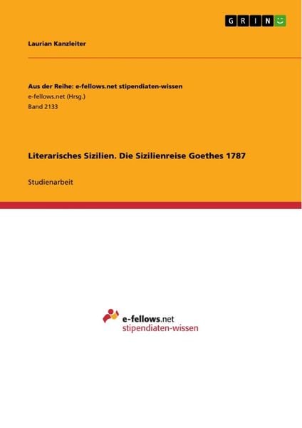 Produktbild: Literarisches Sizilien. Die Sizilienreise Goethes 1787