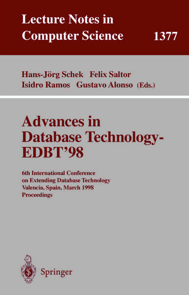 Produktbild: Advances in Database Technology - EDBT '98
