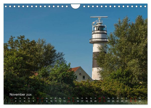 Produktbild: Die sch&ouml;nsten Leuchtt&uuml;rme - Deutsche Ostsee (Wandkalender 2026 DIN A4 quer), CALVENDO Monatskalender