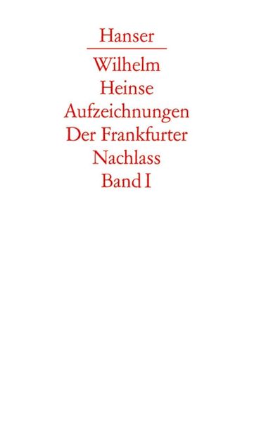 Produktbild: Die Aufzeichnungen. Frankfurter Nachlass