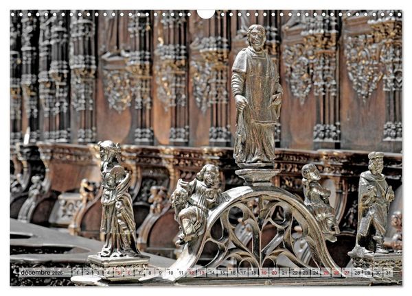 Produktbild: Lumi&egrave;re de cath&eacute;drale (Calendrier mural 2026 DIN A3 vertical), CALVENDO calendrier mensuel