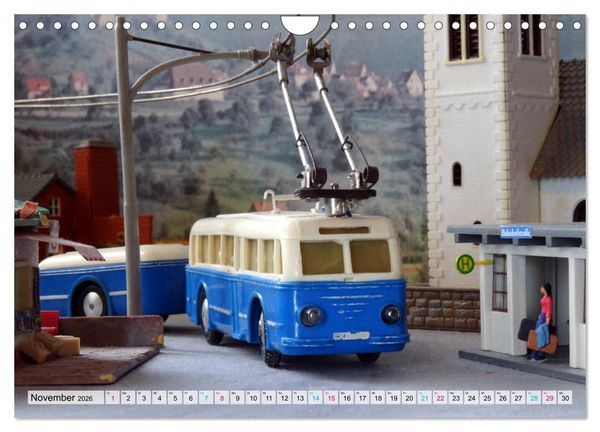Produktbild: Trolley-Bus H0 (Wandkalender 2026 DIN A4 quer), CALVENDO Monatskalender