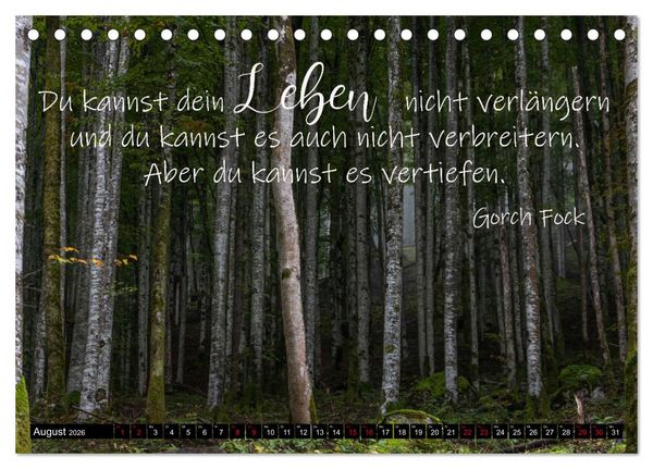 Produktbild: Bilder und Texte f&uuml;r die Seele (Tischkalender 2026 DIN A5 quer), CALVENDO Monatskalender