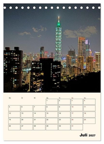 Produktbild: Taipeh &ndash; Stadt der Kontraste (Tischkalender 2027 DIN A5 hoch), CALVENDO Monatskalender