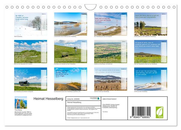 Produktbild: Heimat Hesselberg (Wandkalender 2026 DIN A4 quer), CALVENDO Monatskalender