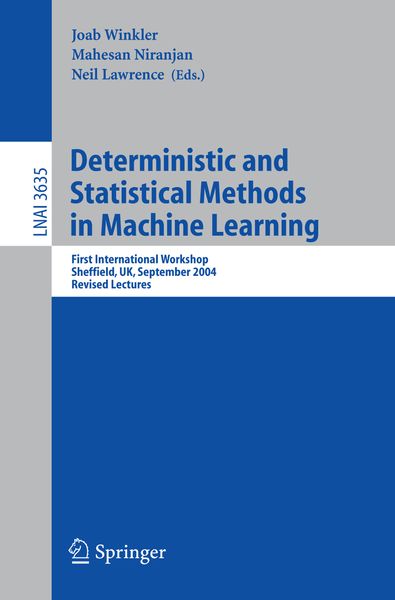 Produktbild: Deterministic and Statistical Methods in Machine Learning