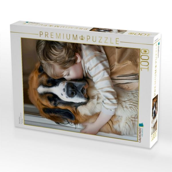 Produktbild: CALVENDO Puzzle Bernhardiner | 1000 Teile Lege-Gr&ouml;&szlig;e 64x48cm Foto-Puzzle f&uuml;r gl&uuml;ckliche Stunden