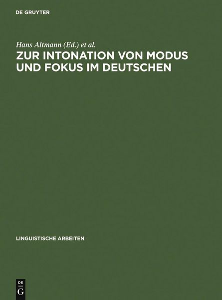 Produktbild: Zur Intonation von Modus und Fokus im Deutschen