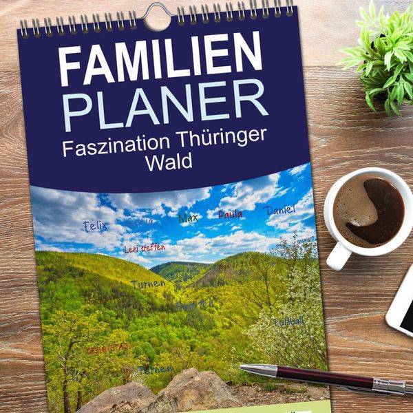 Produktbild: Familienplaner 2026 - Faszination Th&uuml;ringer Wald mit 5 Spalten (Wandkalender, 21 x 45 cm) CALVENDO