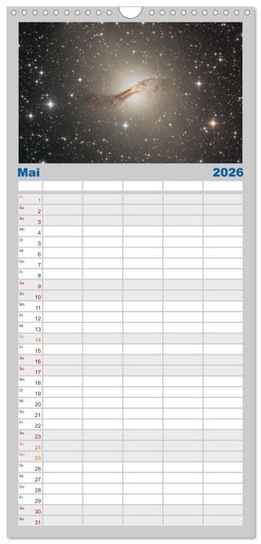 Produktbild: Familienplaner 2026 - Juwelen der Nacht mit 5 Spalten (Wandkalender, 21 x 45 cm) CALVENDO