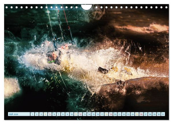 Produktbild: Kitesurfen extrem cool (Wandkalender 2026 DIN A4 quer), CALVENDO Monatskalender