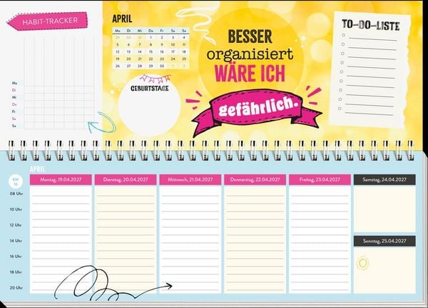 Produktbild: Tischkalender 2027 quer: Am Ende der Nerven ist noch l&auml;ngst nicht Feierabend