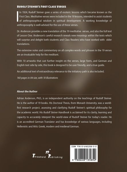 Produktbild: Rudolf Steiner's First Class Verses
