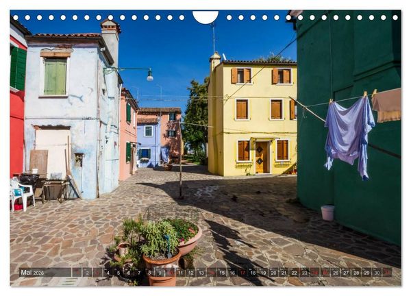 Produktbild: BURANO Charmante und farbenfrohe Insel (Wandkalender 2026 DIN A4 quer), CALVENDO Monatskalender